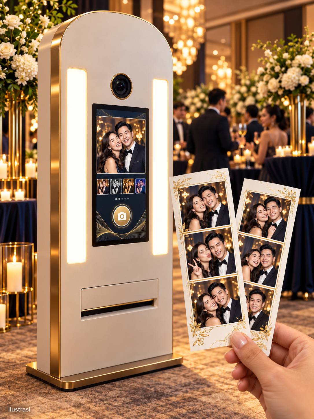 Ilustrasi paket usaha photobooth Vibraframe